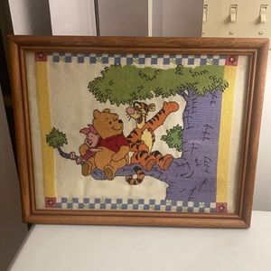 Home made Needlepoint Winnie Pooh & Tigger